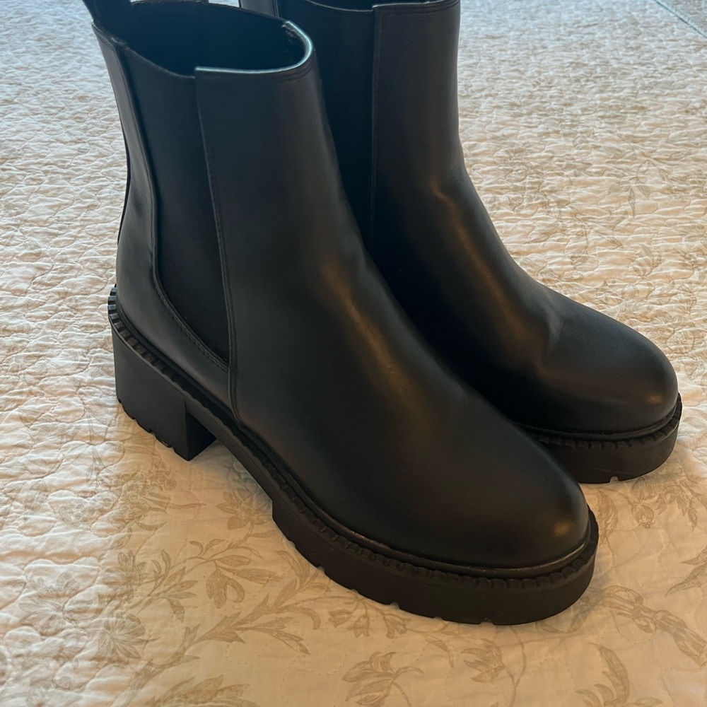 Madden Girl Sleek Black Ankle Booties